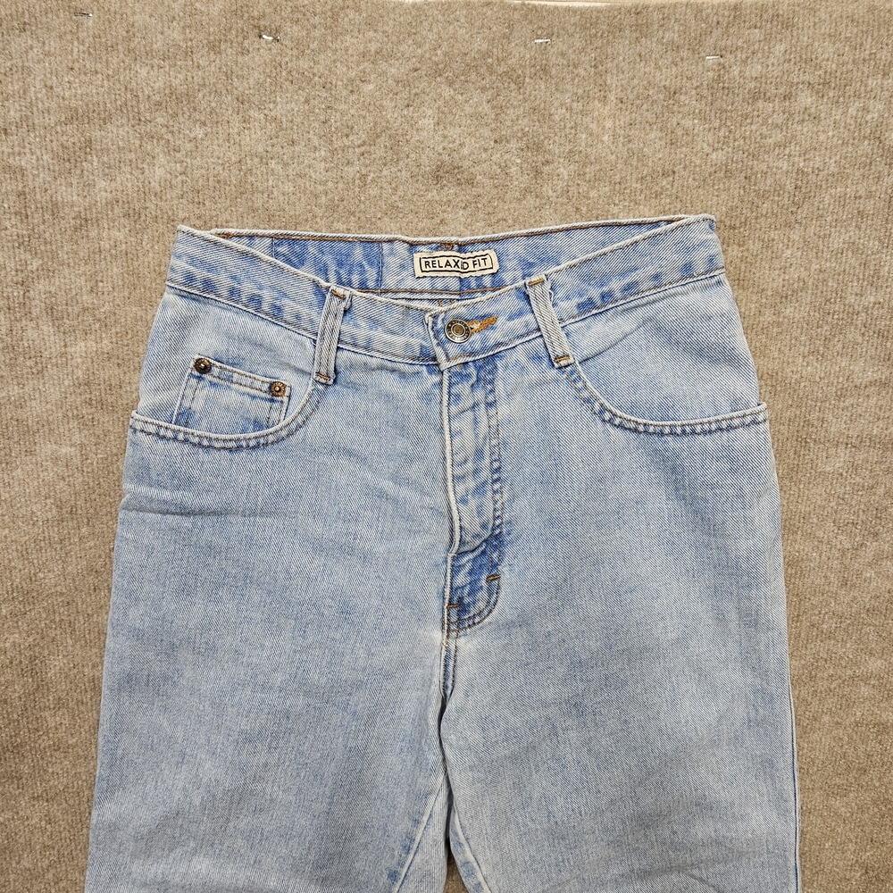 Vintage County Seat High Rise Relaxed Mom Jeans 5/6S Light Wash Y2K Baggy USA - Picture 3 of 6